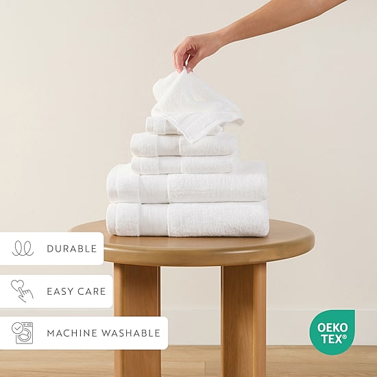 Casual Comfort Essential 6-Piece 100% Cotton Ultra Soft Bath Towel Sets