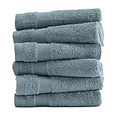 Casual Comfort Essential 6-Piece 100% Cotton Ultra Soft Washcloth Towel Set