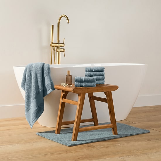 Casual Comfort Essential 6-Piece 100% Cotton Ultra Soft Washcloth Towel Set