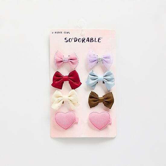 So Adorable Girls Baby And Toddler Knit 8-pc. Hair Bow