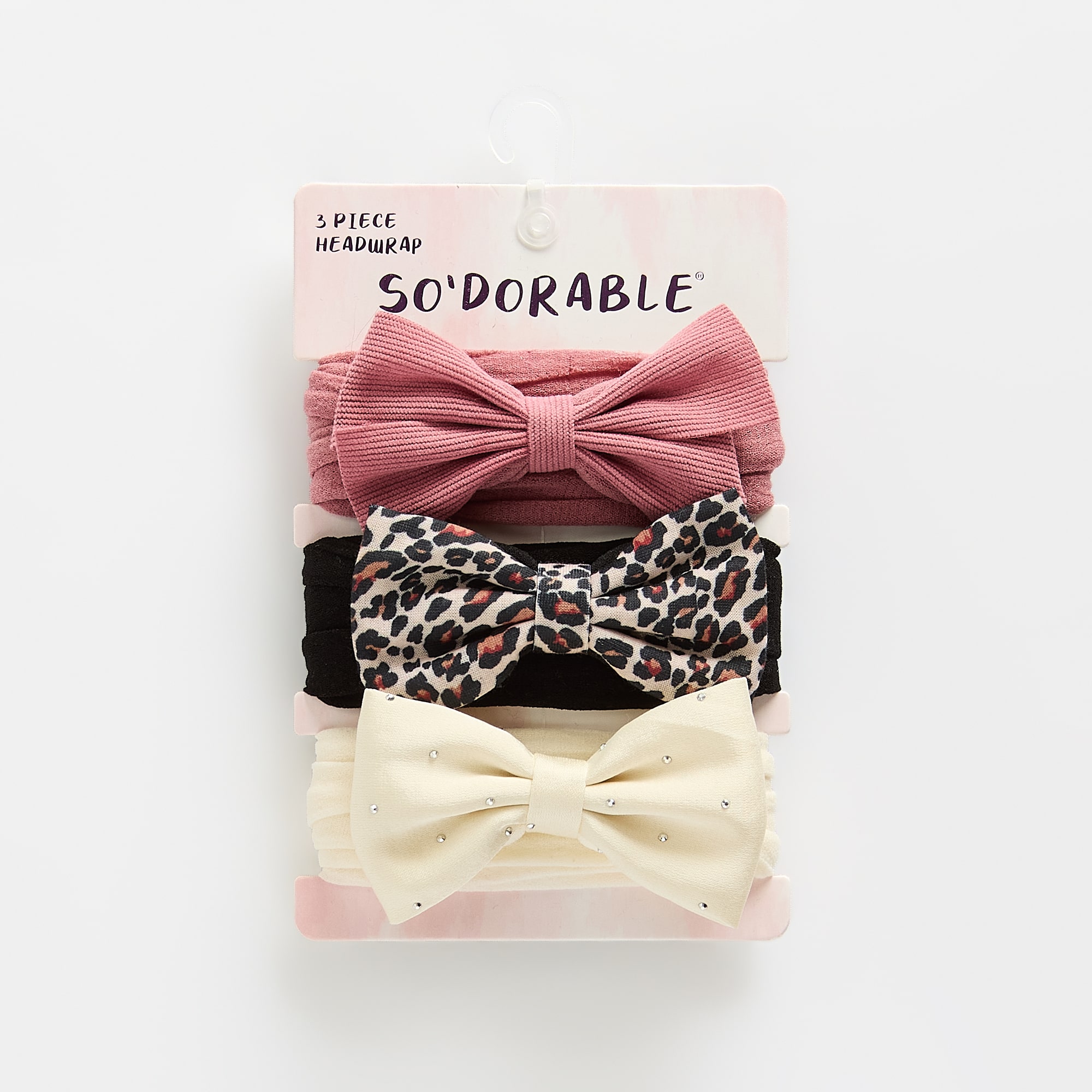 So Adorable Girls Knit 3-pc. Hair Bow