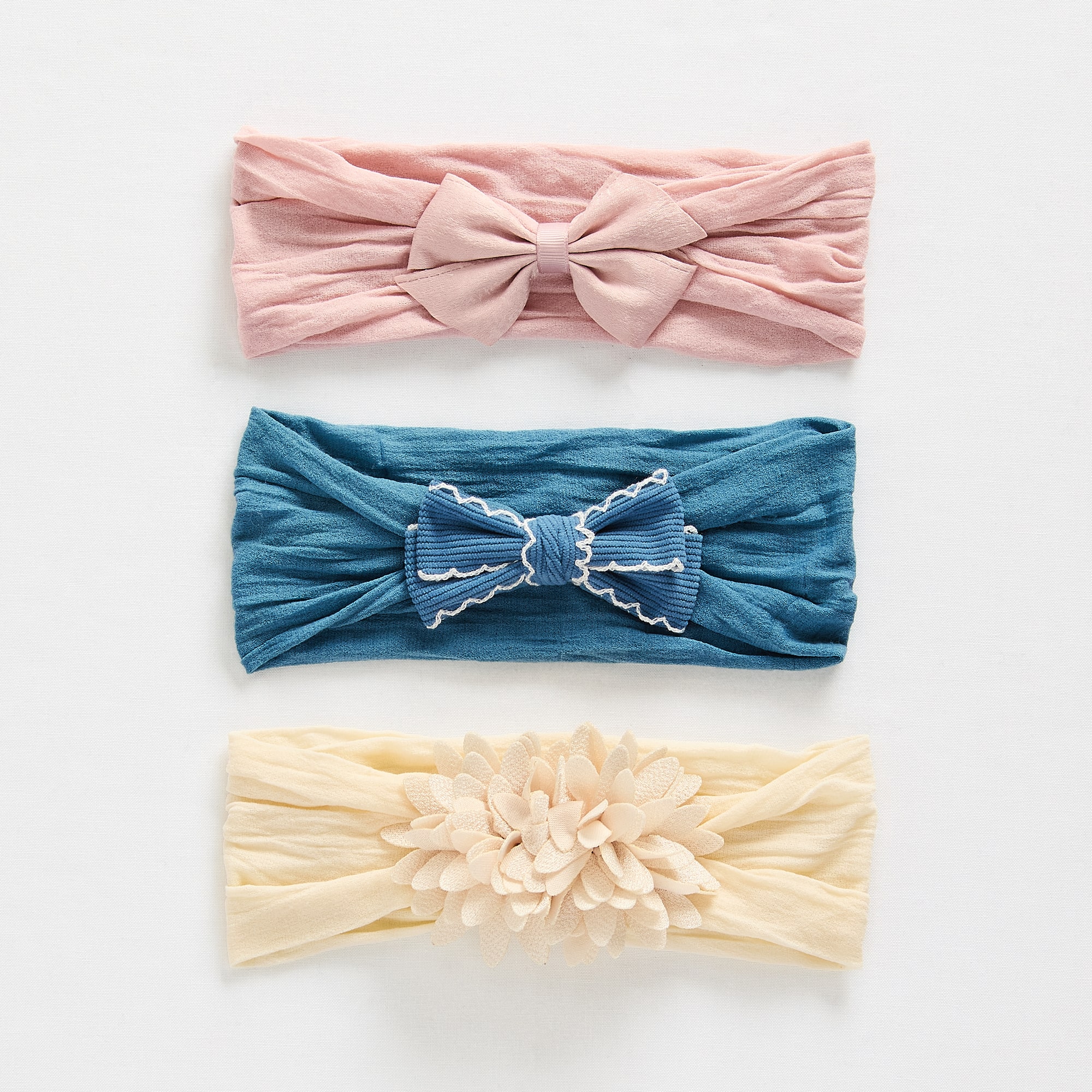 So Adorable Girls Baby Knit 3-pc. Hair Bow