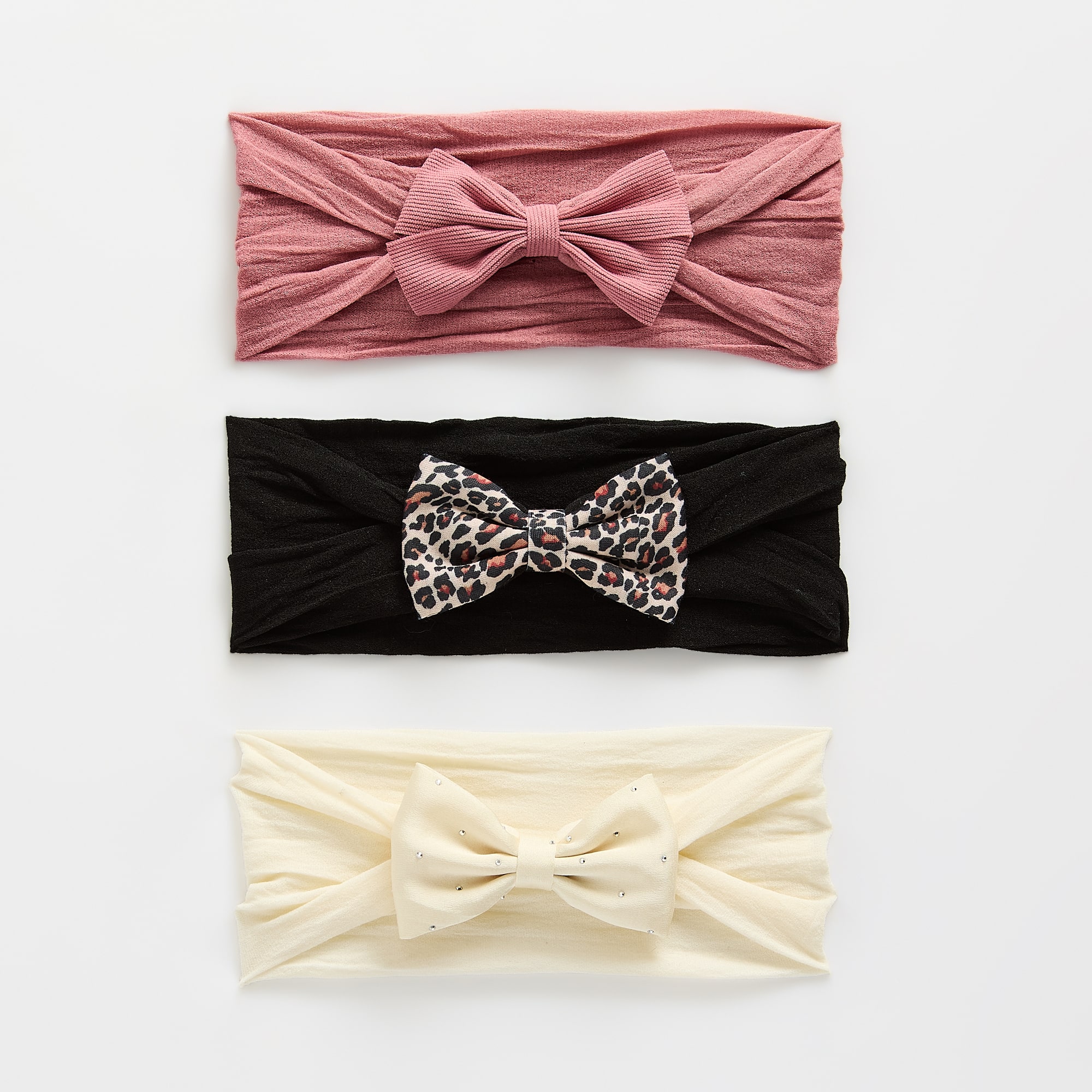 So Adorable Girls Knit 3-pc. Hair Bow