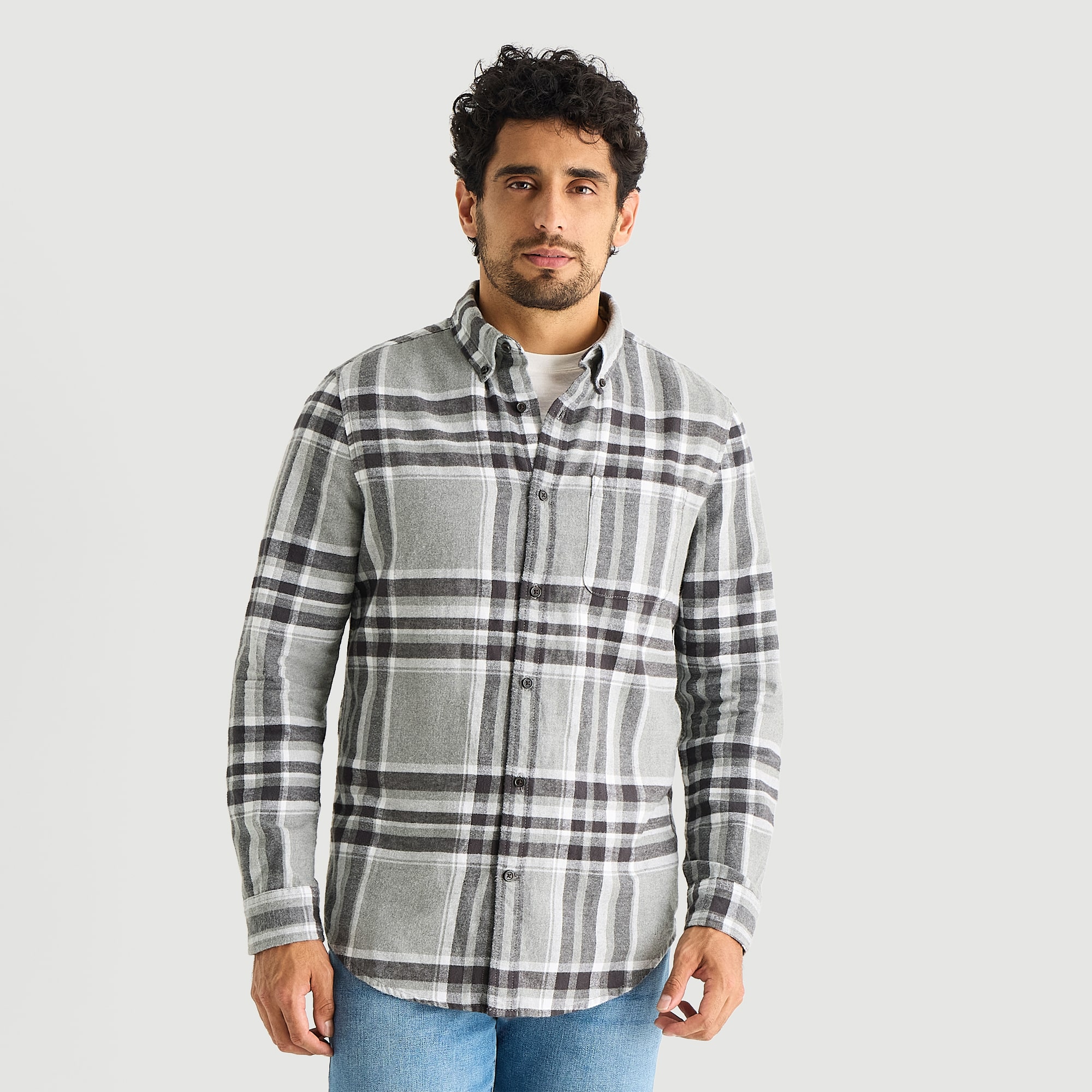 St. John's Bay Mens Long Sleeve Classic Fit Flannel Shirt