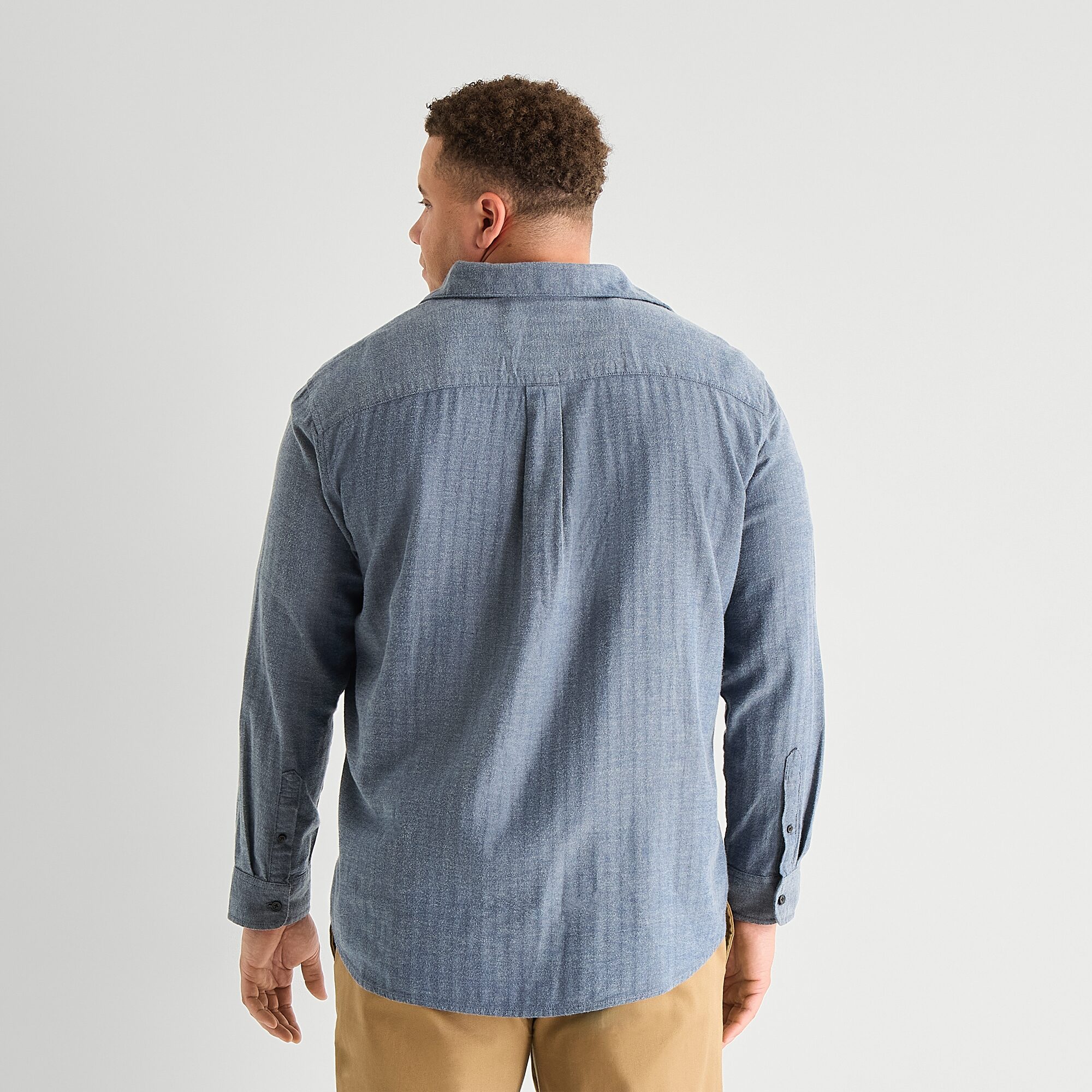 St. John's Bay Mens Long Sleeve Classic Fit Big and Tall Flannel Shirt