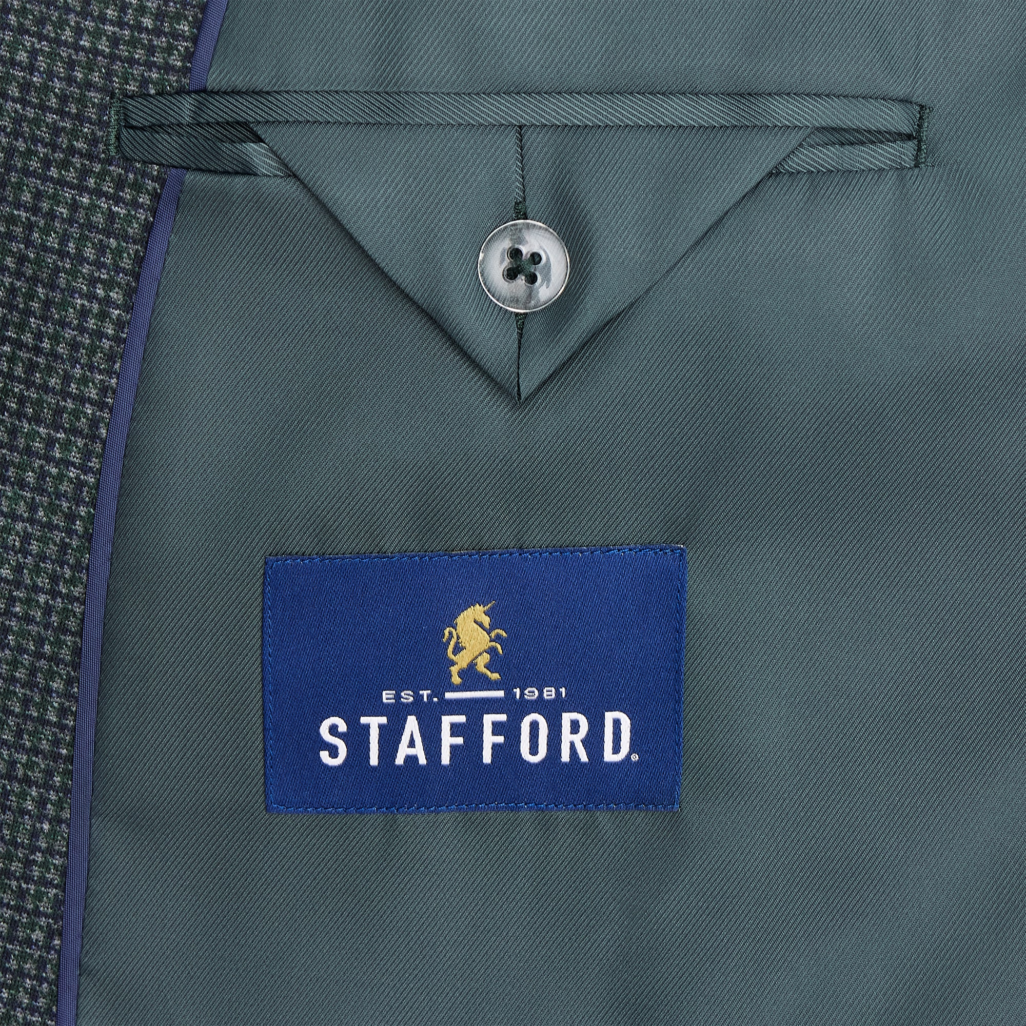 Stafford Mens Big and Tall Checked Classic Fit Sport Coat