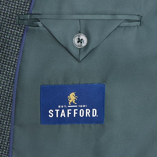Stafford Mens Big and Tall Checked Classic Fit Sport Coat