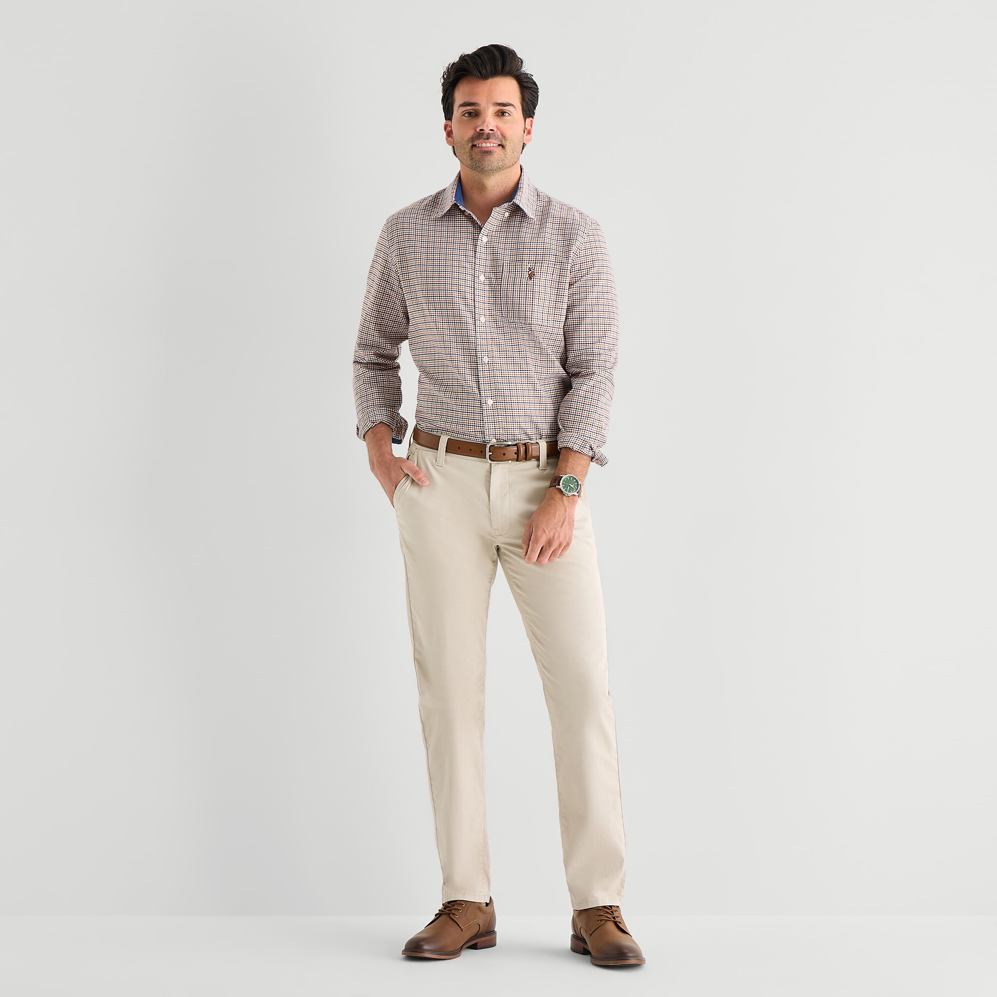 U.S. Polo Assn. Oxford Mens Long Sleeve Classic Fit Embroidered Button-Down Shirt