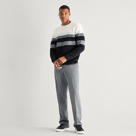 J. Ferrar Straight Fit Mens Straight Fit Dress Flat Front Pant