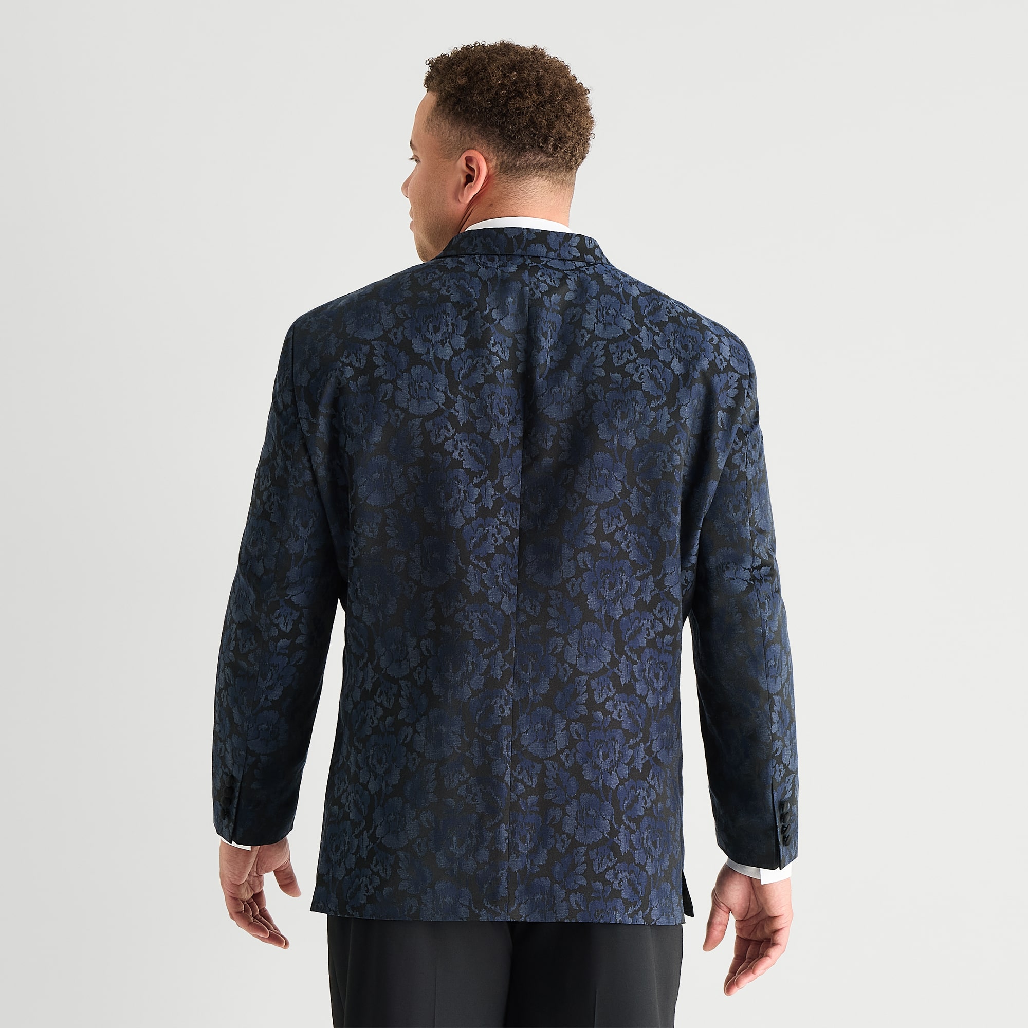 J. Ferrar Evening Edition Mens Big and Tall Floral Regular Fit Sport Coat