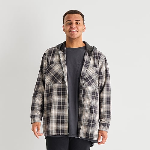 Arizona Mens Big And Tall Shirt Jacket In Black