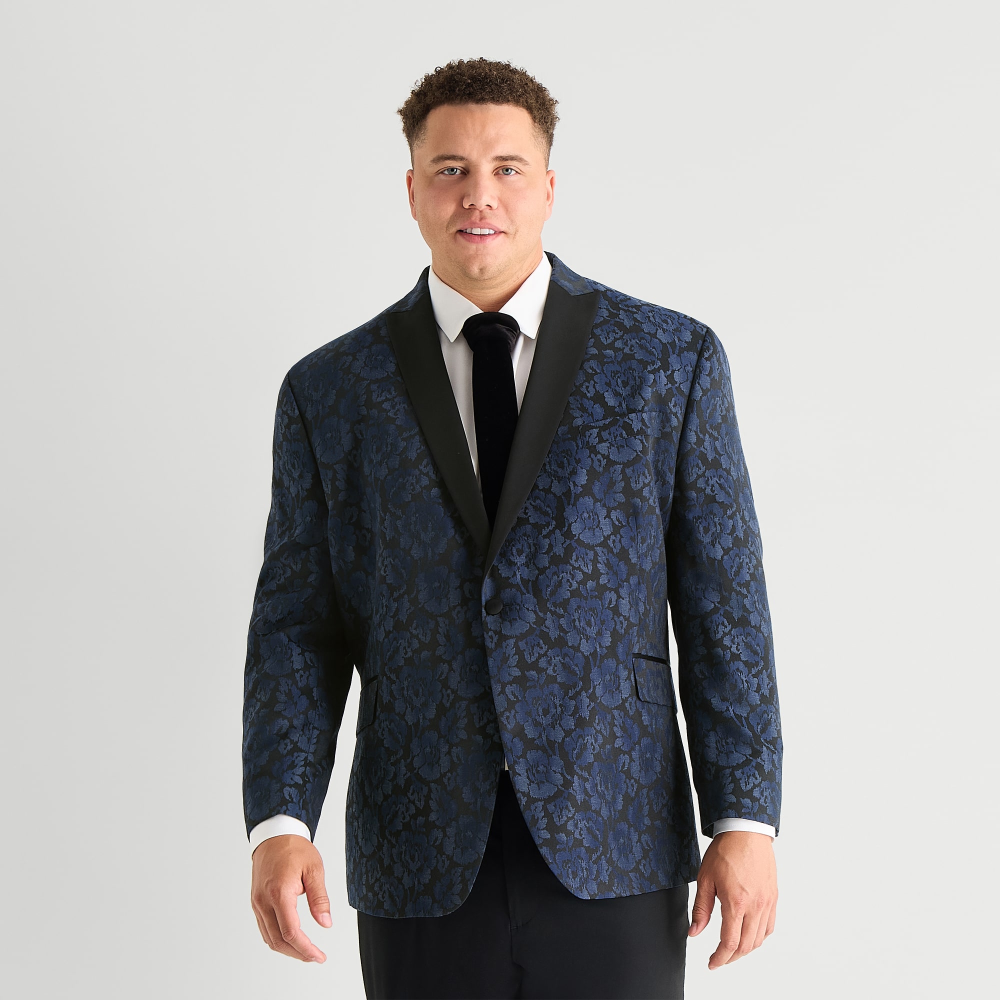 J. Ferrar Evening Edition Mens Big and Tall Floral Regular Fit Sport Coat