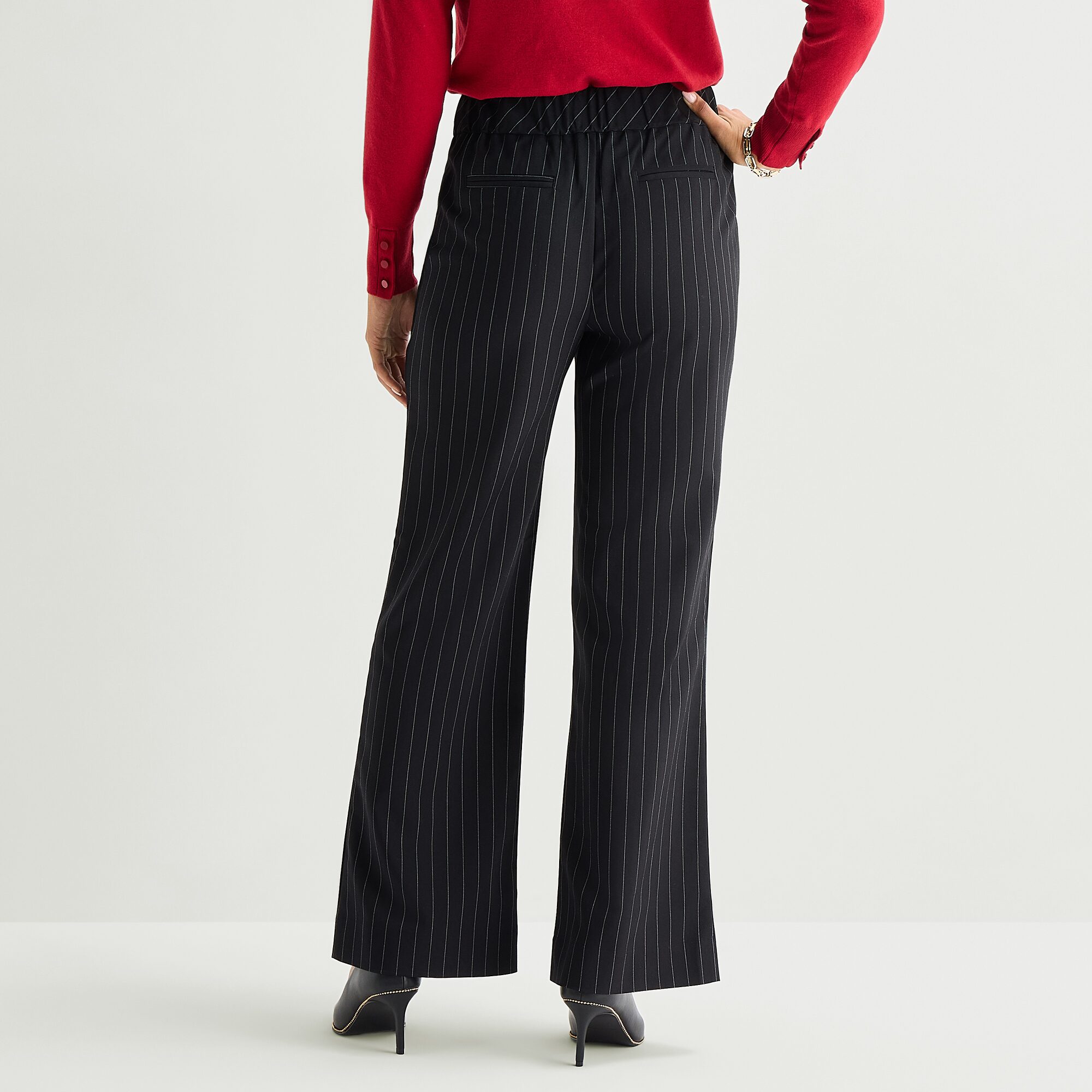 Liz Claiborne Womens Flare Mid Rise Pull-On Pant