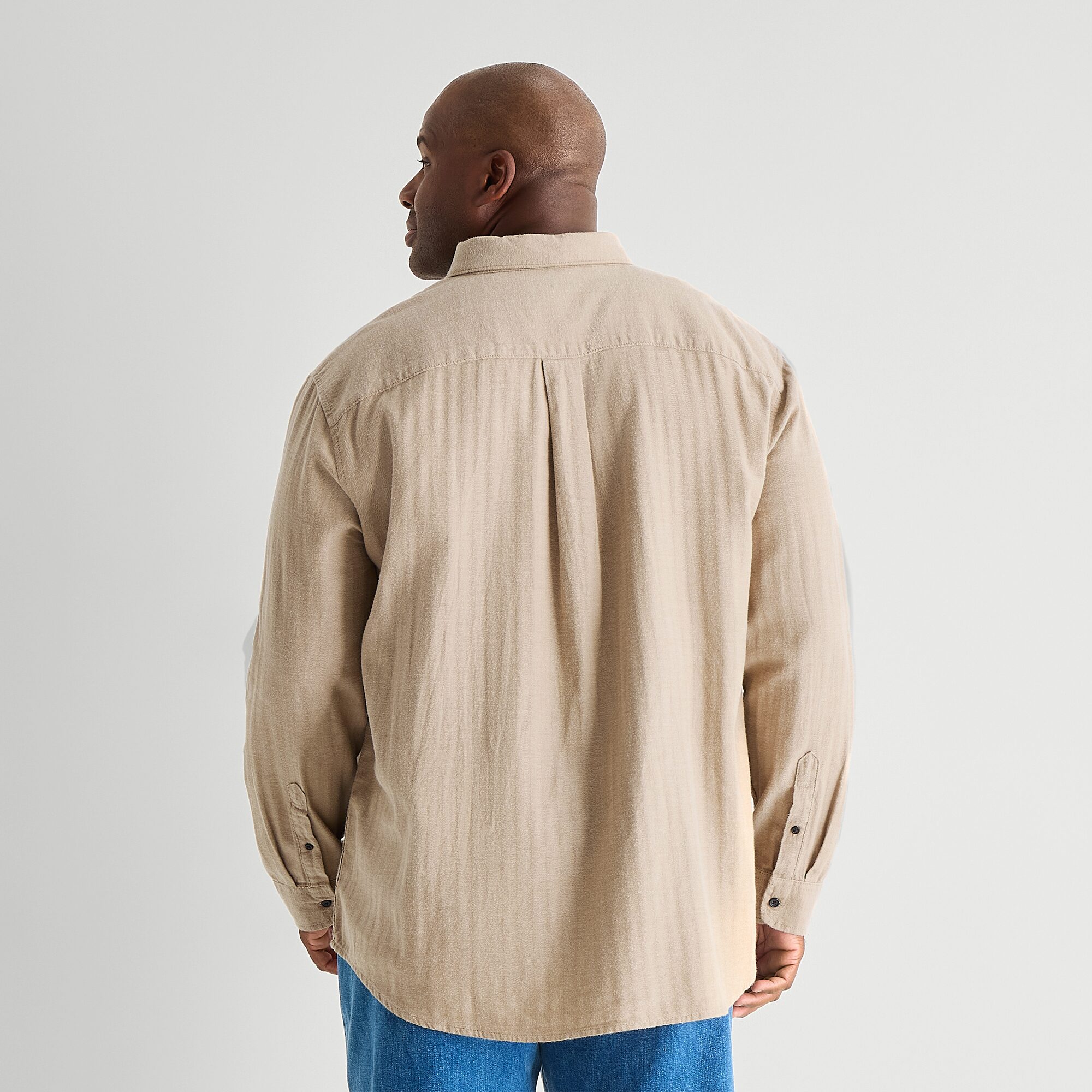 St. John's Bay Mens Long Sleeve Classic Fit Big and Tall Flannel Shirt