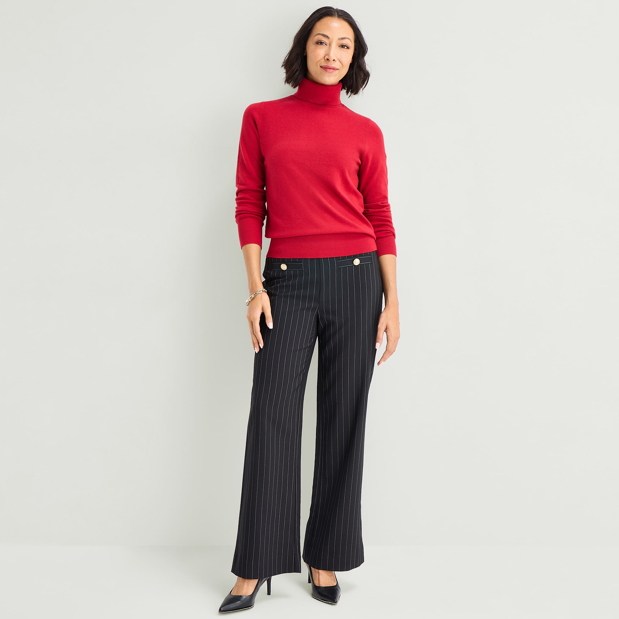 Liz Claiborne Womens Flare Mid Rise Pull-On Pant