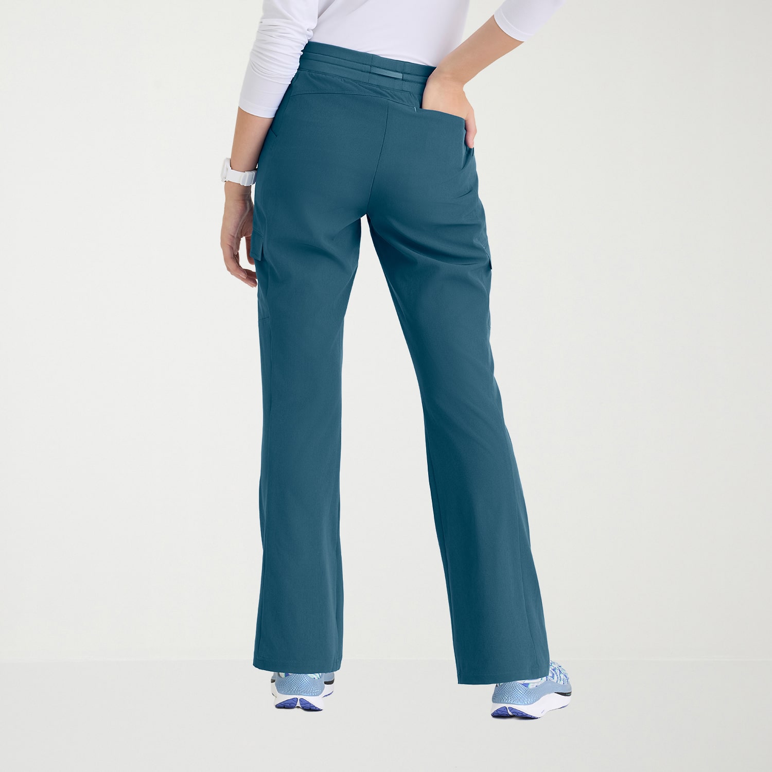 Skechers Skp733 Reward 5-Pocket High Rise Fit & Flare Leg Womens Plus Tall Stretch Fabric Moisture Wicking Scrub Pant