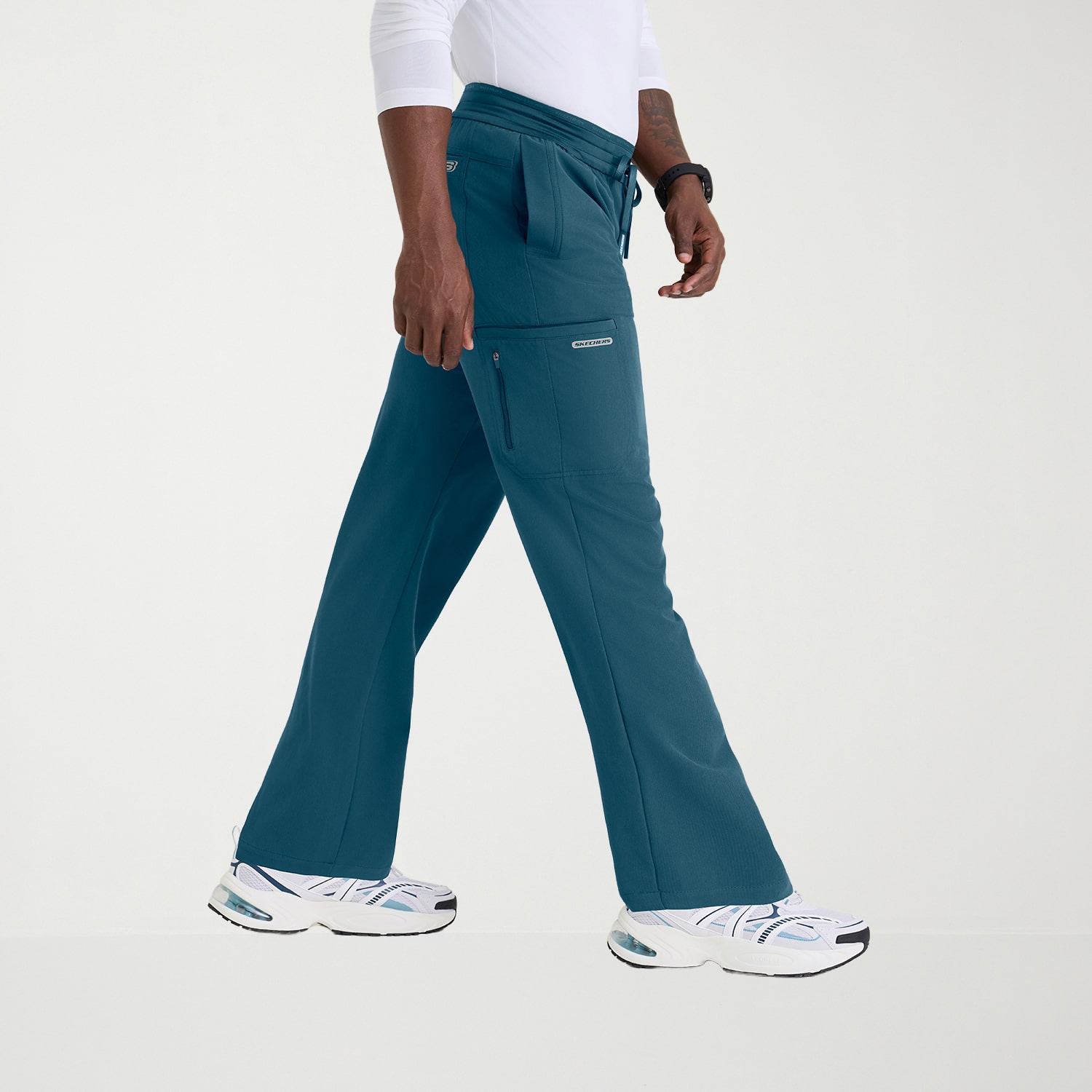Skechers Skp736 Merit 6-Pocket Straight Leg Mens Big and Tall Stretch Fabric Moisture Wicking Scrub Pant