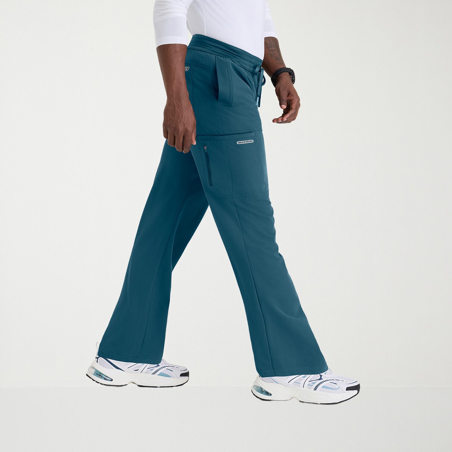 Skechers Skp736 Merit 6-Pocket Straight Leg Mens Short Stretch Fabric Moisture Wicking Scrub Pant