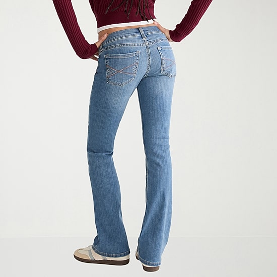 AEROPOSTALE Womens Juniors Short Low Rise Bootcut Jean