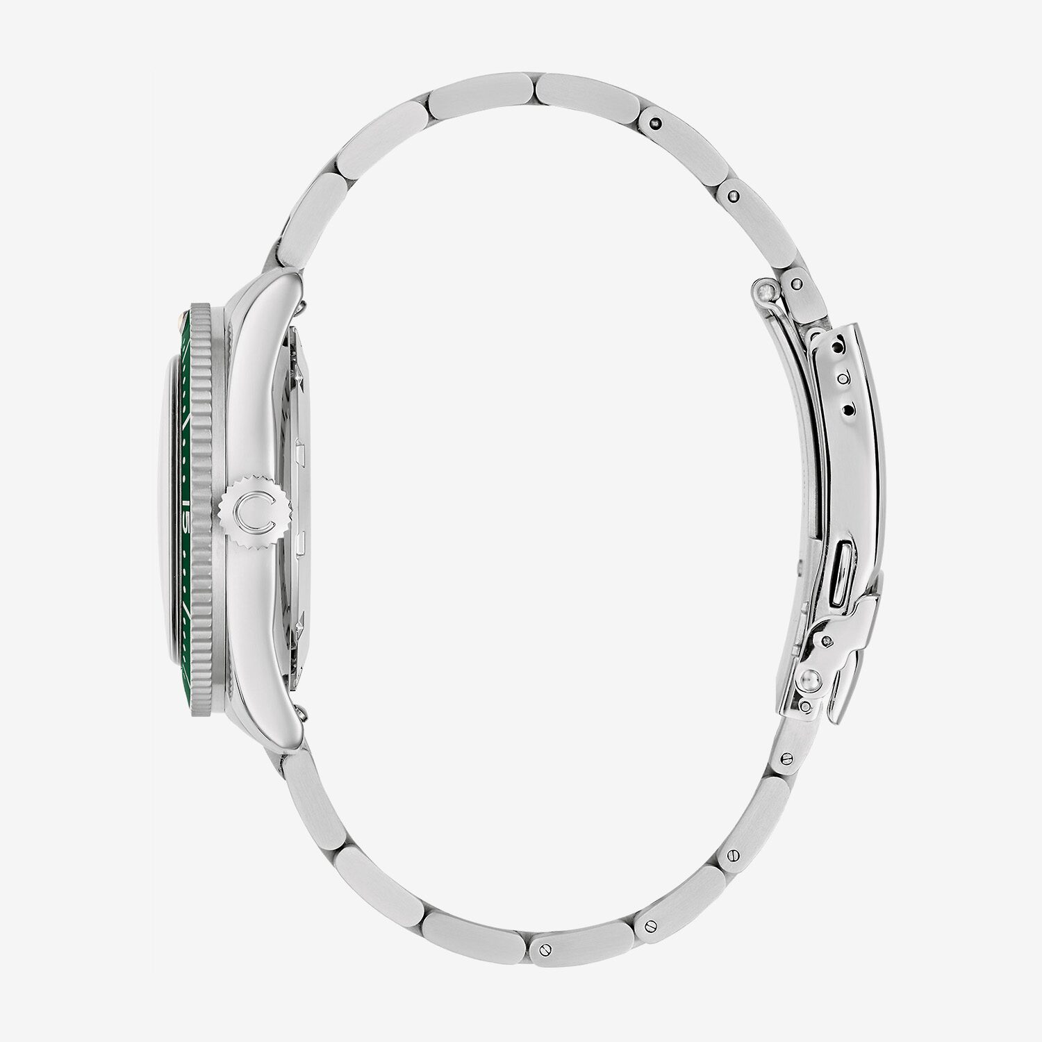 Caravelle Designed By Bulova Caravelle Sea Hunter Mens Automatic Silver Tone Stainless Steel Bracelet Watch 43b179