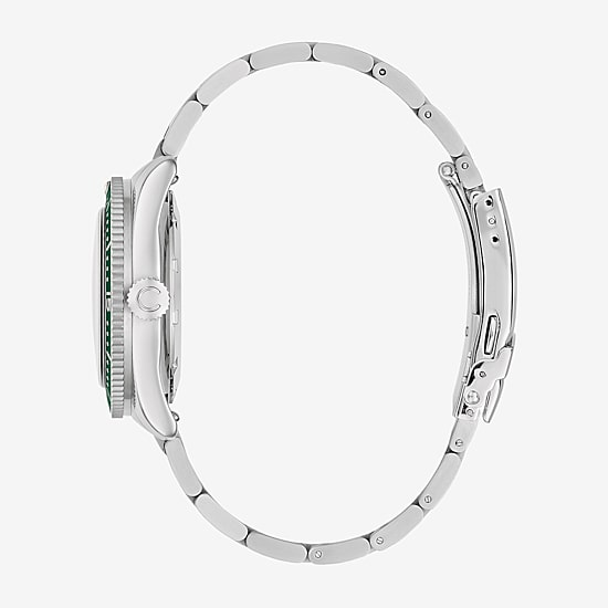 Caravelle Designed By Bulova Caravelle Sea Hunter Mens Automatic Silver Tone Stainless Steel Bracelet Watch 43b179