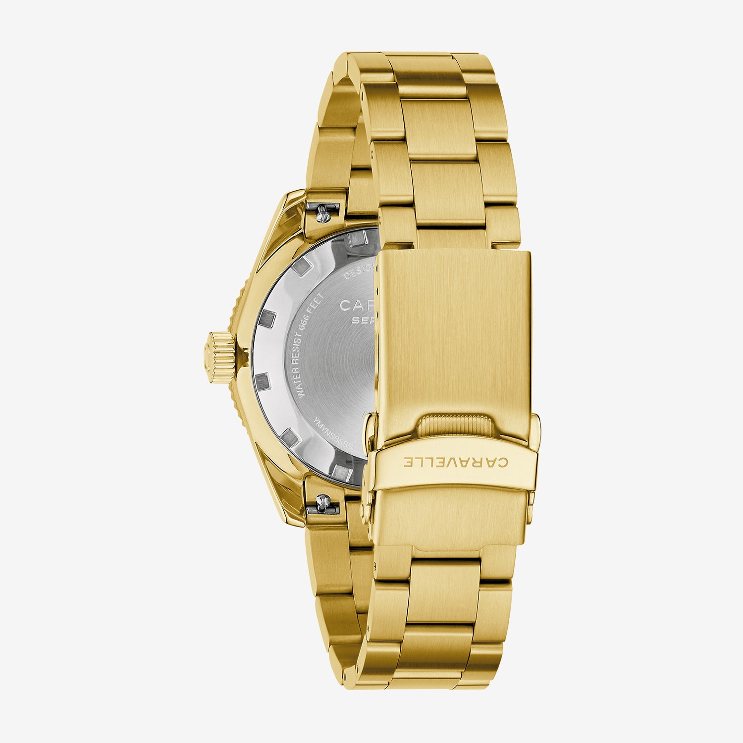 Caravelle Designed By Bulova Caravelle Sea Hunter Mens Automatic Gold Tone Stainless Steel Bracelet Watch 44b133