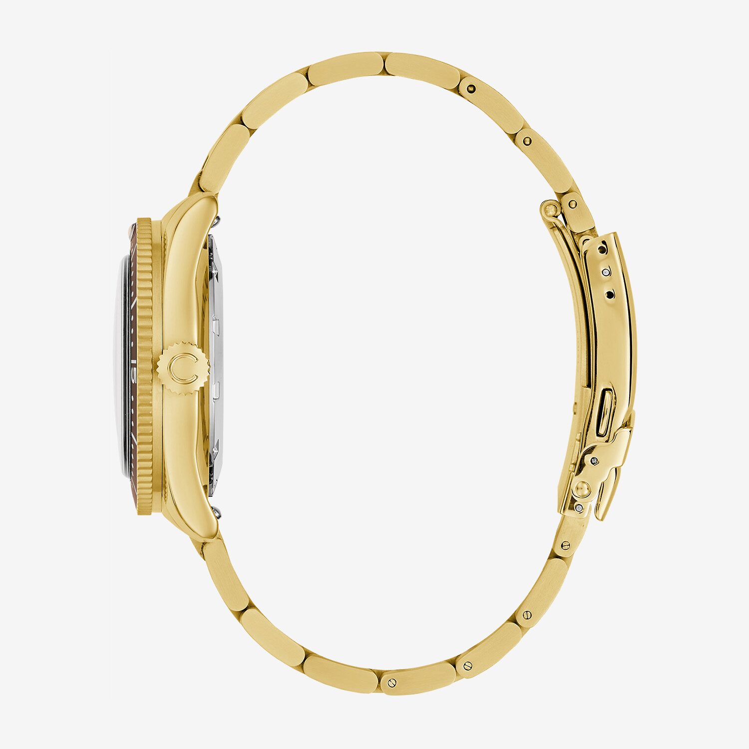 Caravelle Designed By Bulova Caravelle Sea Hunter Mens Automatic Gold Tone Stainless Steel Bracelet Watch 44b133