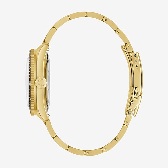Caravelle Designed By Bulova Caravelle Sea Hunter Mens Automatic Gold Tone Stainless Steel Bracelet Watch 44b133
