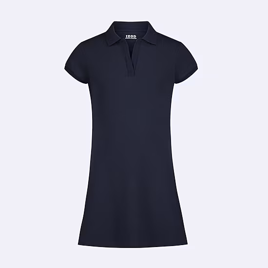 IZOD Womens Juniors Short Sleeve Shirt Dress