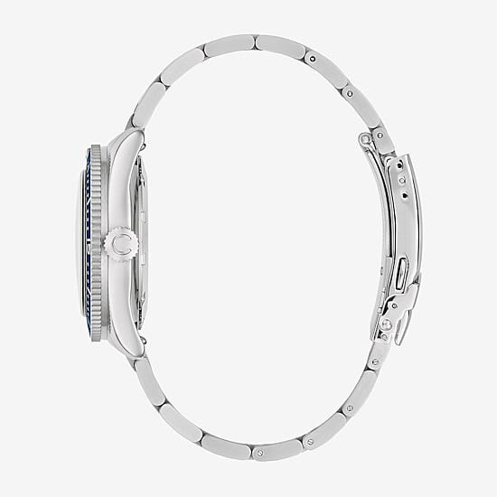 Caravelle Designed By Bulova Caravelle Sea Hunter Mens Automatic Silver Tone Stainless Steel Bracelet Watch 43b178