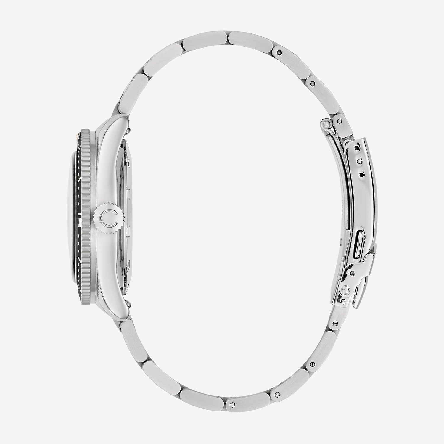 Caravelle Designed By Bulova Caravelle Sea Hunter Mens Automatic Silver Tone Stainless Steel Bracelet Watch 43b177