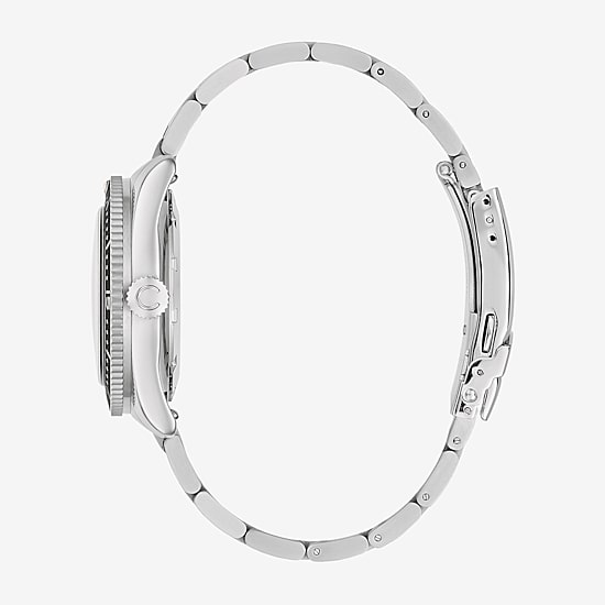 Caravelle Designed By Bulova Caravelle Sea Hunter Mens Automatic Silver Tone Stainless Steel Bracelet Watch 43b177