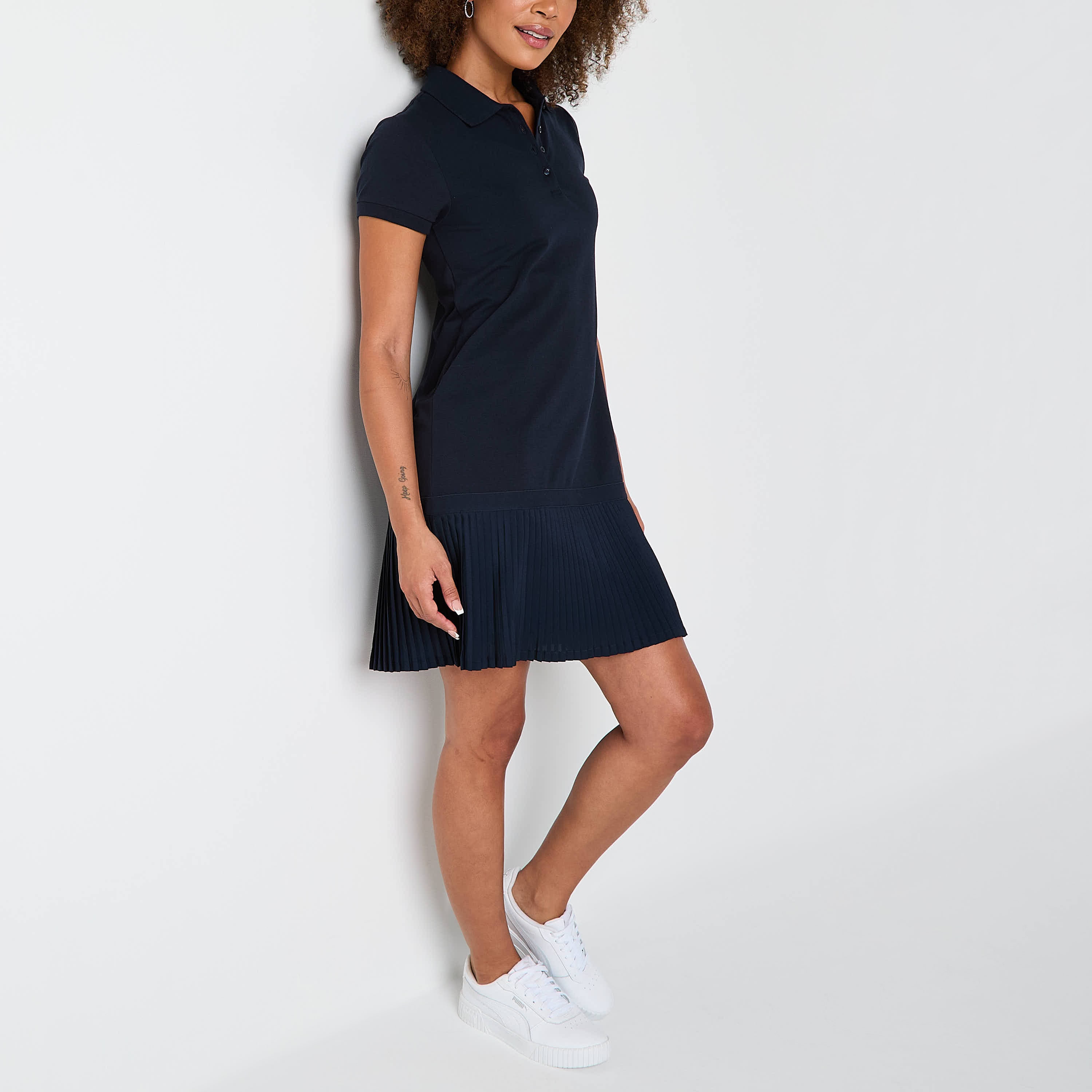 IZOD Womens Juniors Short Sleeve Shirt Dress