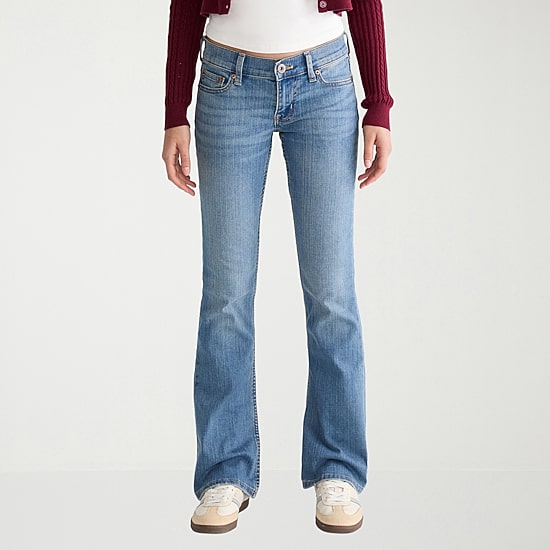 AEROPOSTALE Womens Juniors Short Low Rise Bootcut Jean