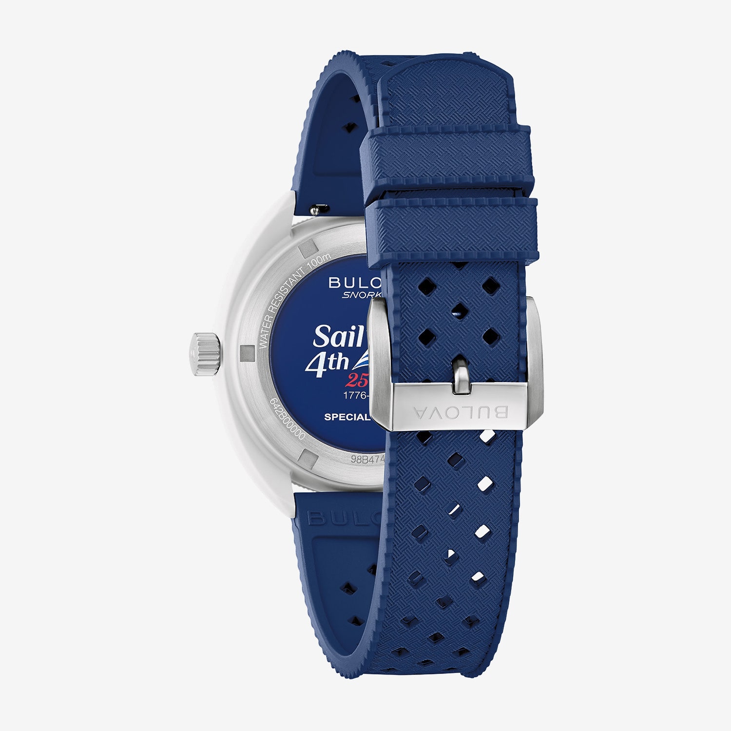 Bulova Snorkel Mens Blue Strap Watch 98b474