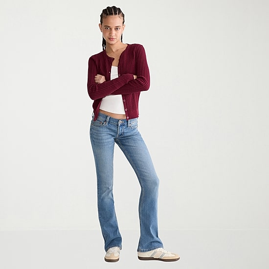 AEROPOSTALE Womens Juniors Short Low Rise Bootcut Jean