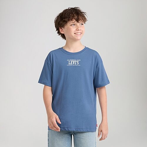 Levi 's Big Kid Boys Crew Neck Short Sleeve Regular Fit Graphic T-shirt In Blue