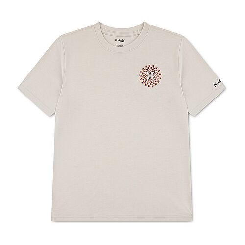 Hurley Big Kid Boys Crew Neck Short Sleeve Regular Fit Graphic T-shirt In Brown