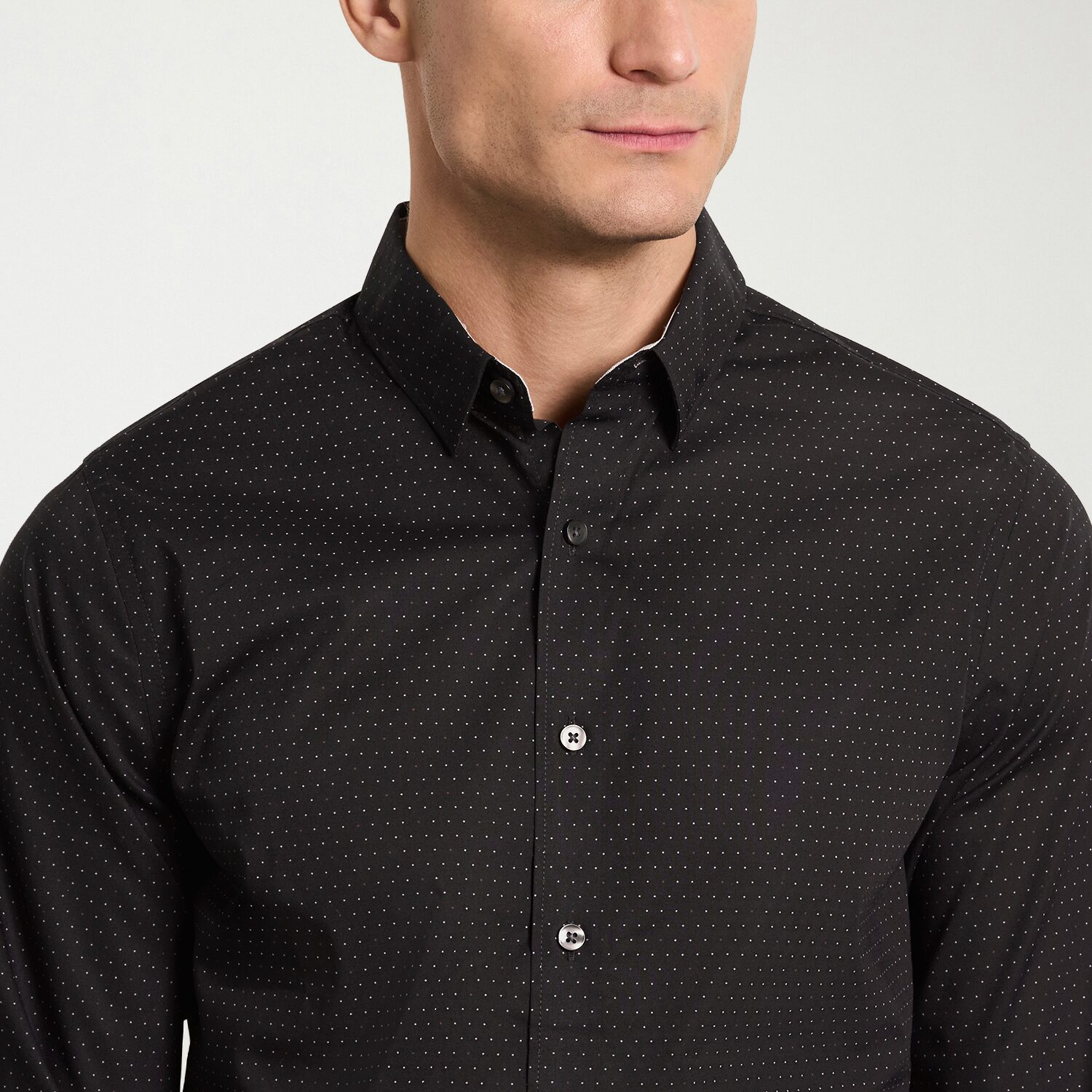 Van Heusen Everyday Defense Stain Shield Mens Long Sleeve Slim Fit Button-Down Shirt