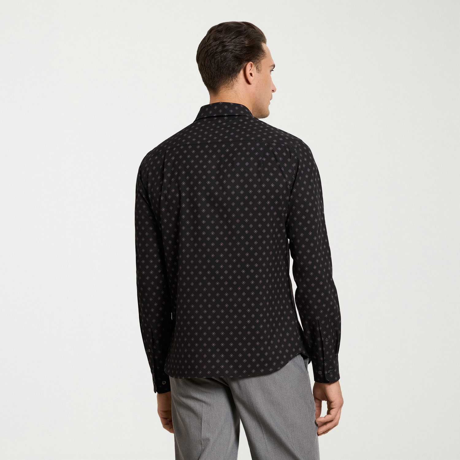 Van Heusen Performance All Way Stretch Mens Long Sleeve Slim Fit Fabric Button-Down Shirt
