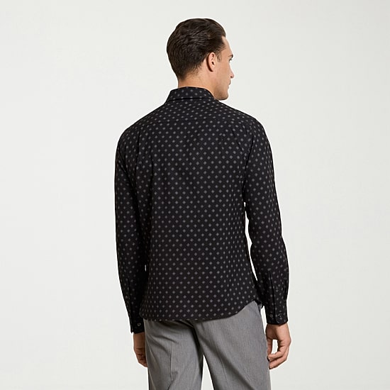 Van Heusen Performance All Way Stretch Mens Long Sleeve Slim Fit Stretch Fabric Button-Down Shirt