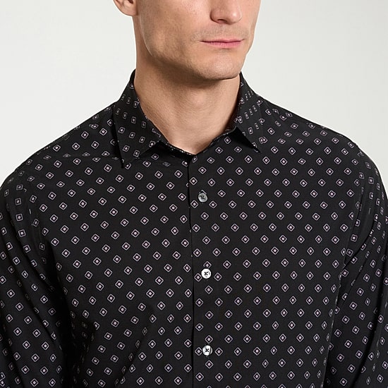 Van Heusen Performance All Way Stretch Mens Long Sleeve Slim Fit Stretch Fabric Button-Down Shirt