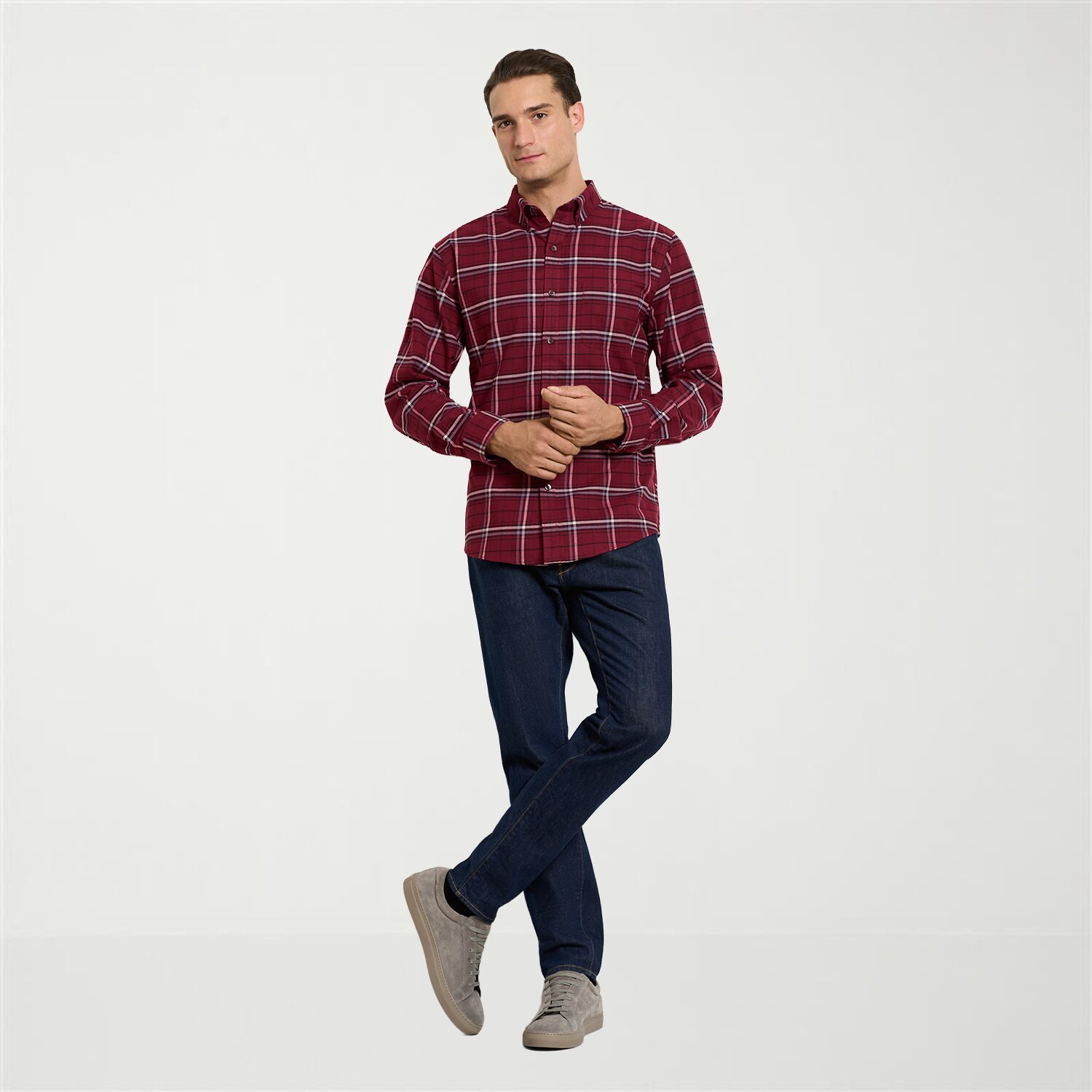 Van Heusen Weekend Mens Long Sleeve Regular Fit Button-Down Shirt