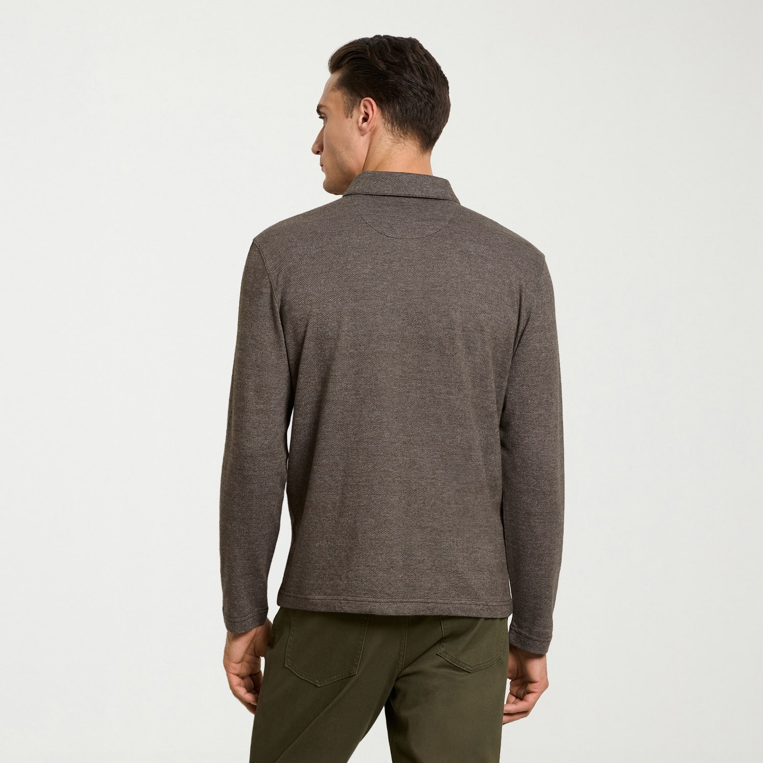 Van Heusen Essentials Mens Regular Fit Long Sleeve Polo Shirt