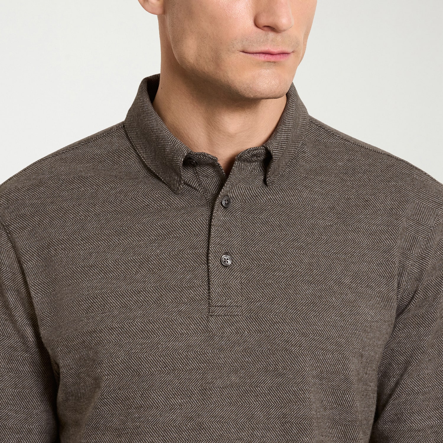 Van Heusen Essentials Mens Regular Fit Long Sleeve Polo Shirt
