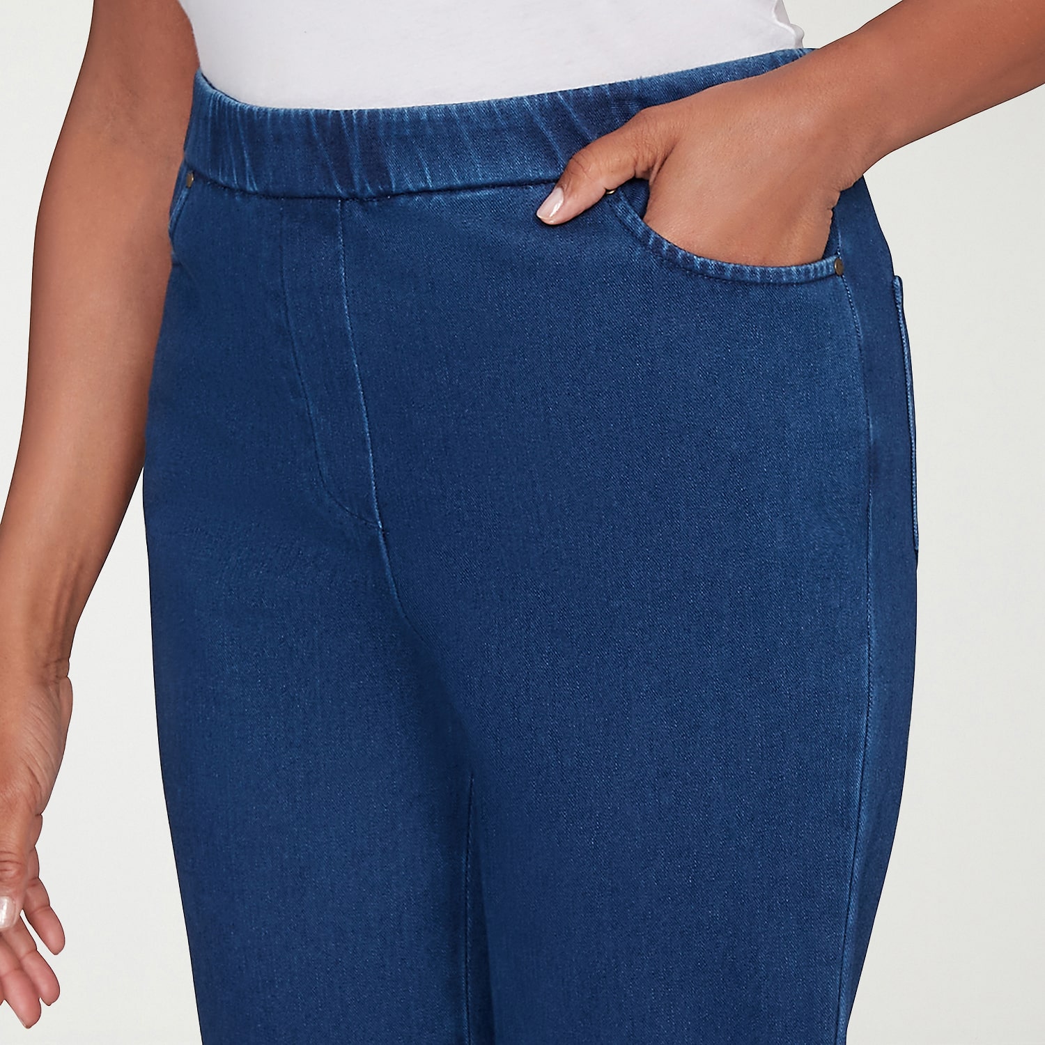 Alfred Dunner Indigo Girls Womens Mid Rise Straight Leg Jean
