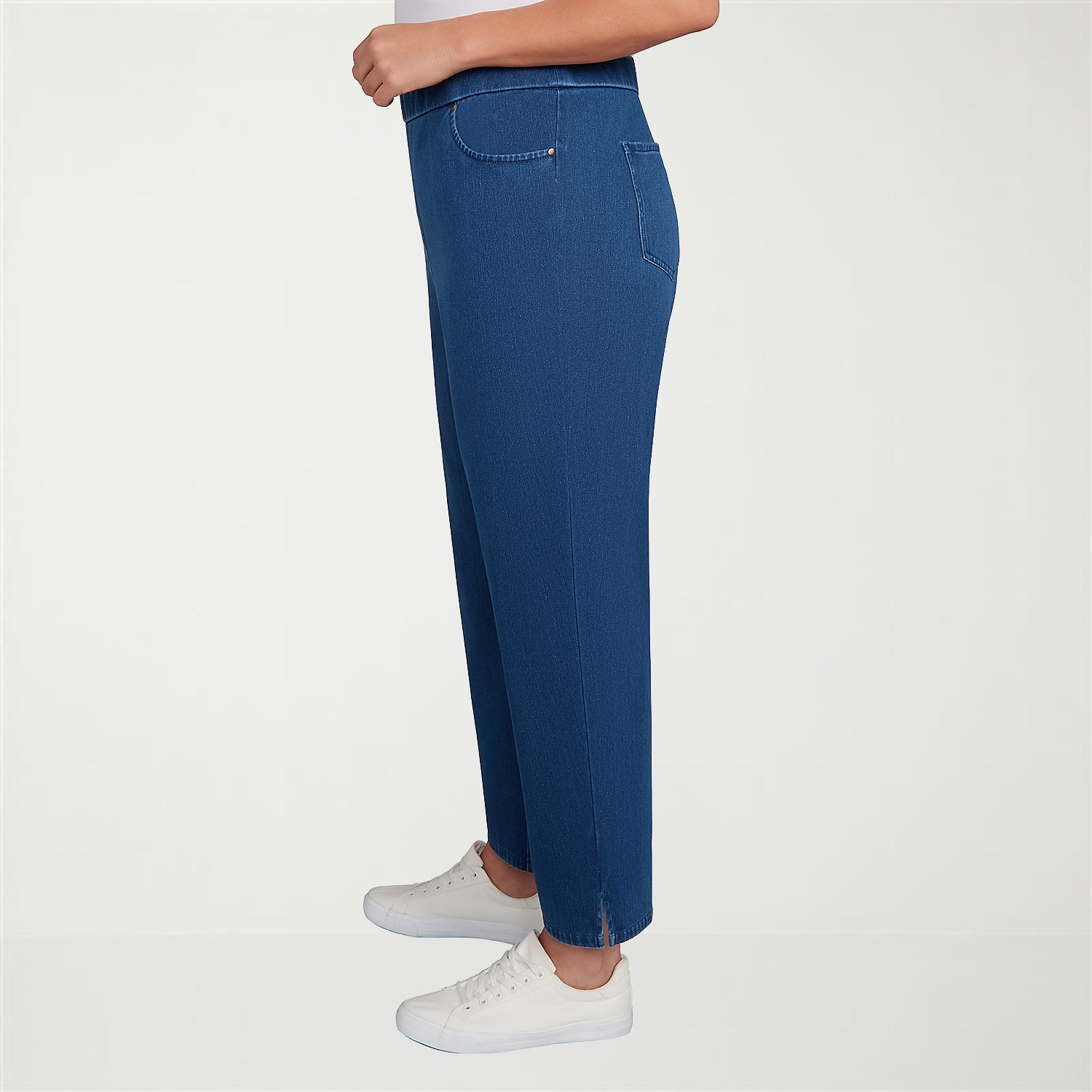 Alfred Dunner Inidigo Girls Womens Mid Rise Straight Leg Jean