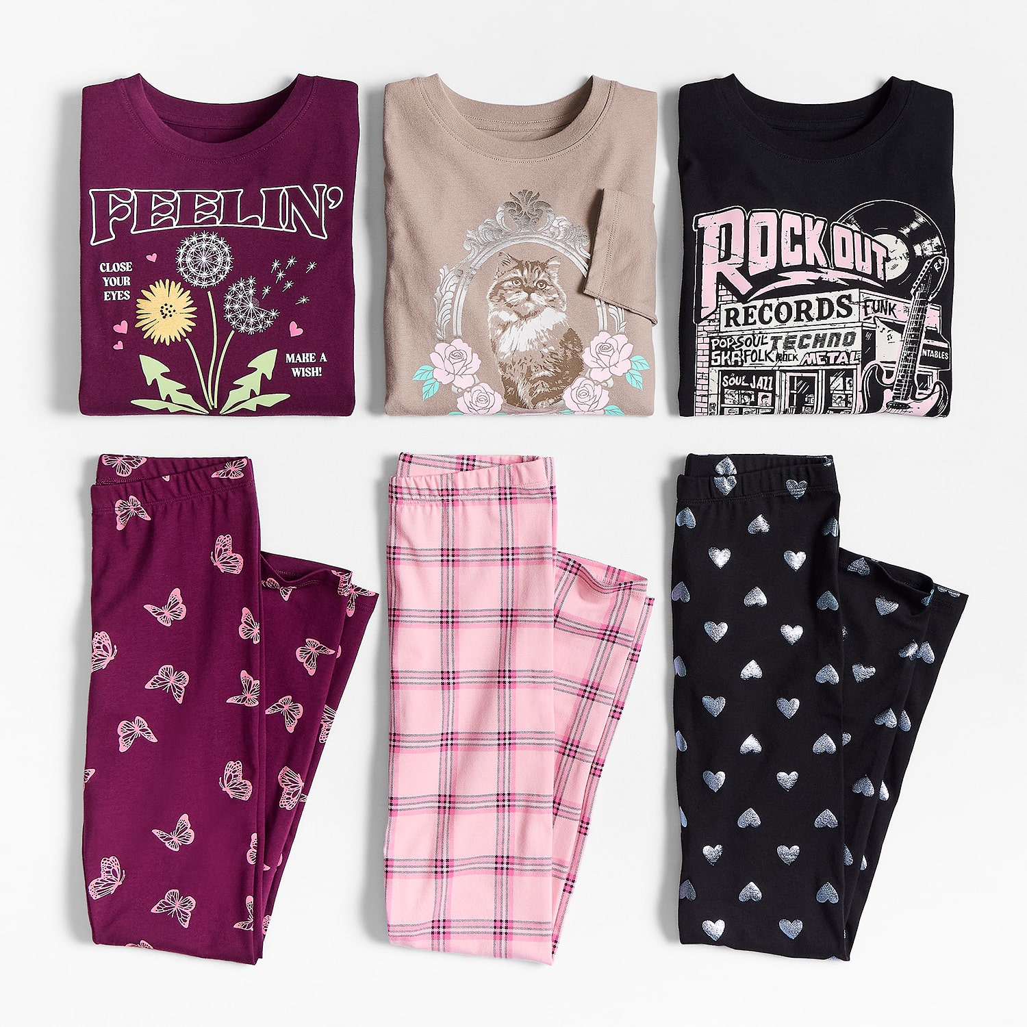 Thereabouts Little & Big Kid Girls Crew Neck Short Sleeve Classic Fit Graphic T-Shirt