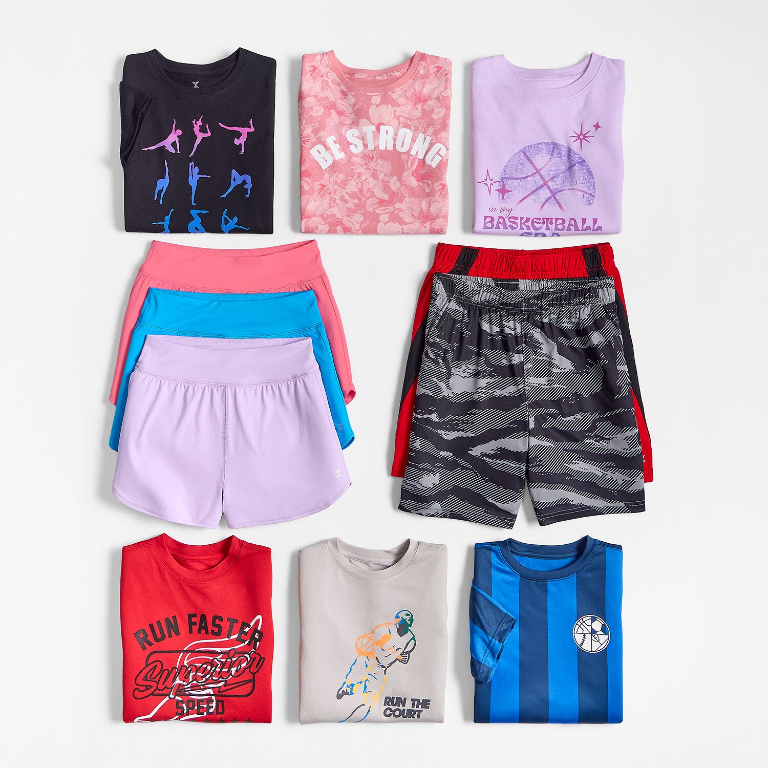 Xersion Little & Big Kid Girls Crew Neck Short Sleeve Regular Fit Graphic T-Shirt