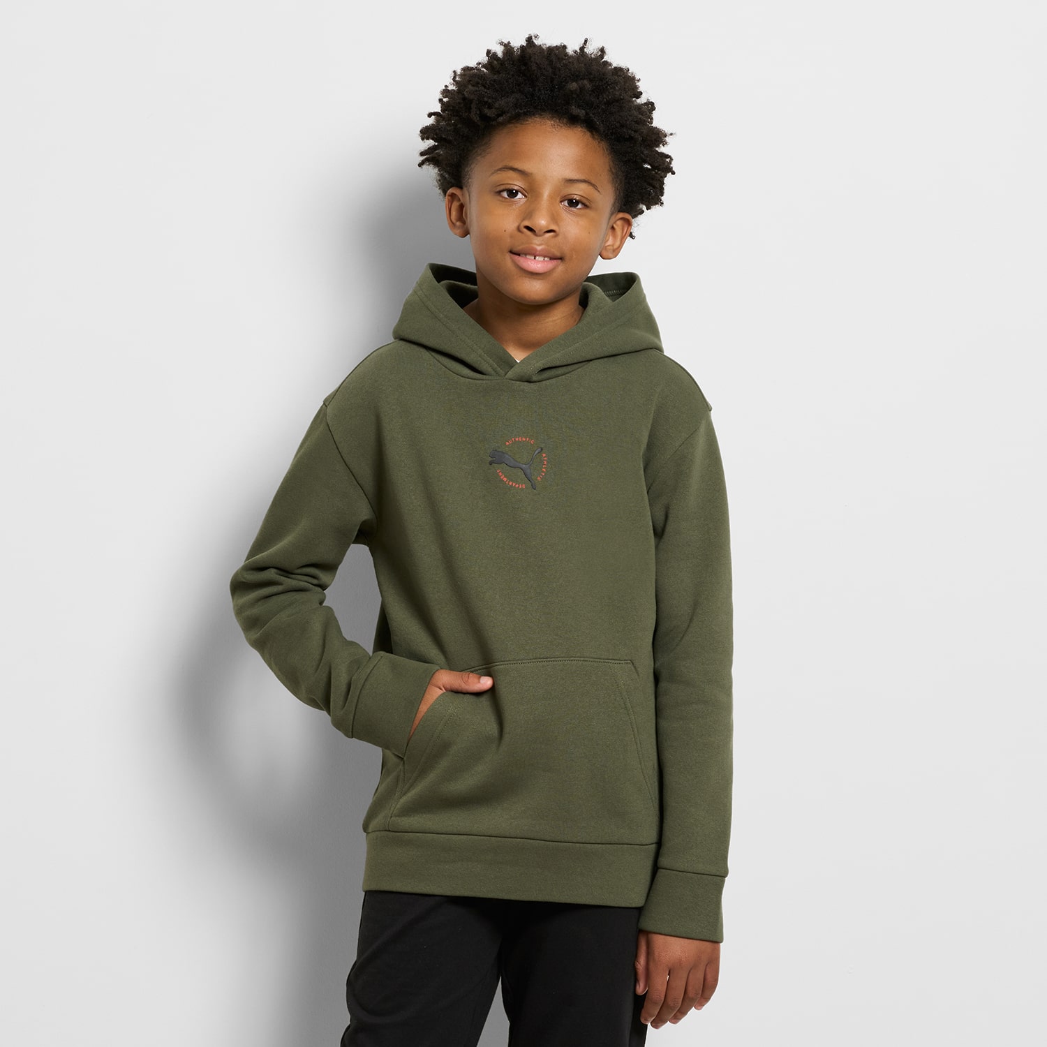 PUMA Big Kid Boys Long Sleeve Active Hoodie